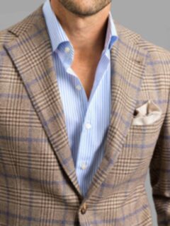 Waverly Beige Prince of Wales Check Wool Jacket - Custom Fit Tailored  Clothing
