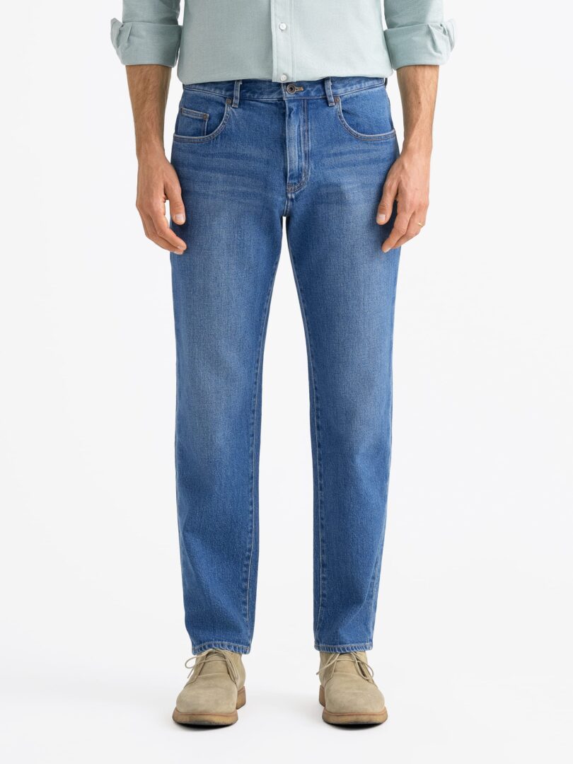 Crosby 11.5oz Mid Wash Indigo Stretch Jeans Thumb Detail