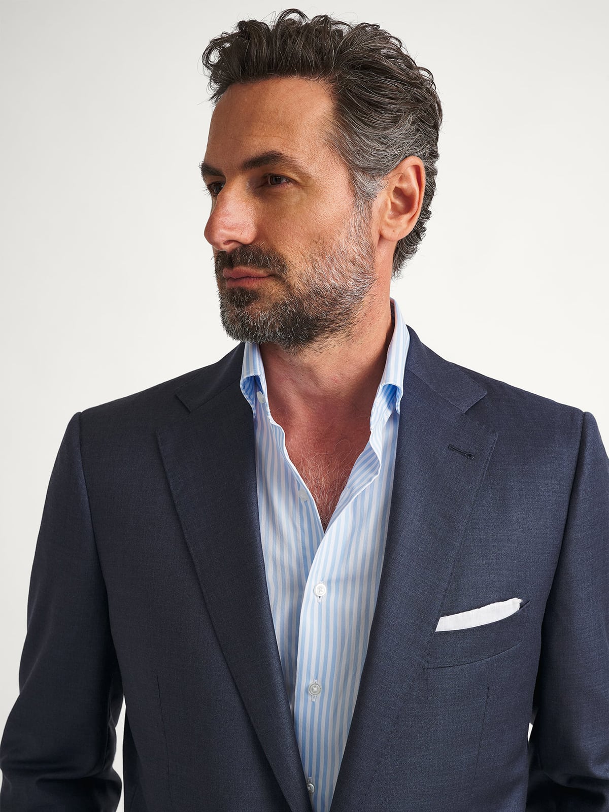 Loro Piana Fabric Slate S150s Allen Suit - Custom Fit Tailored