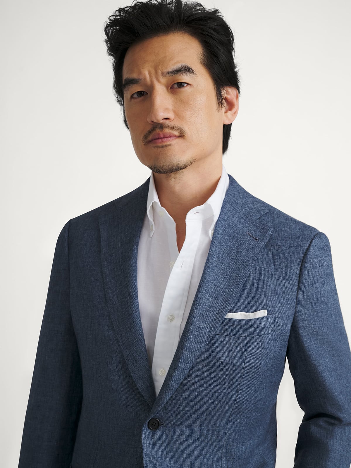 Slate Irish Linen Bedford Jacket - Custom Fit Tailored Clothing