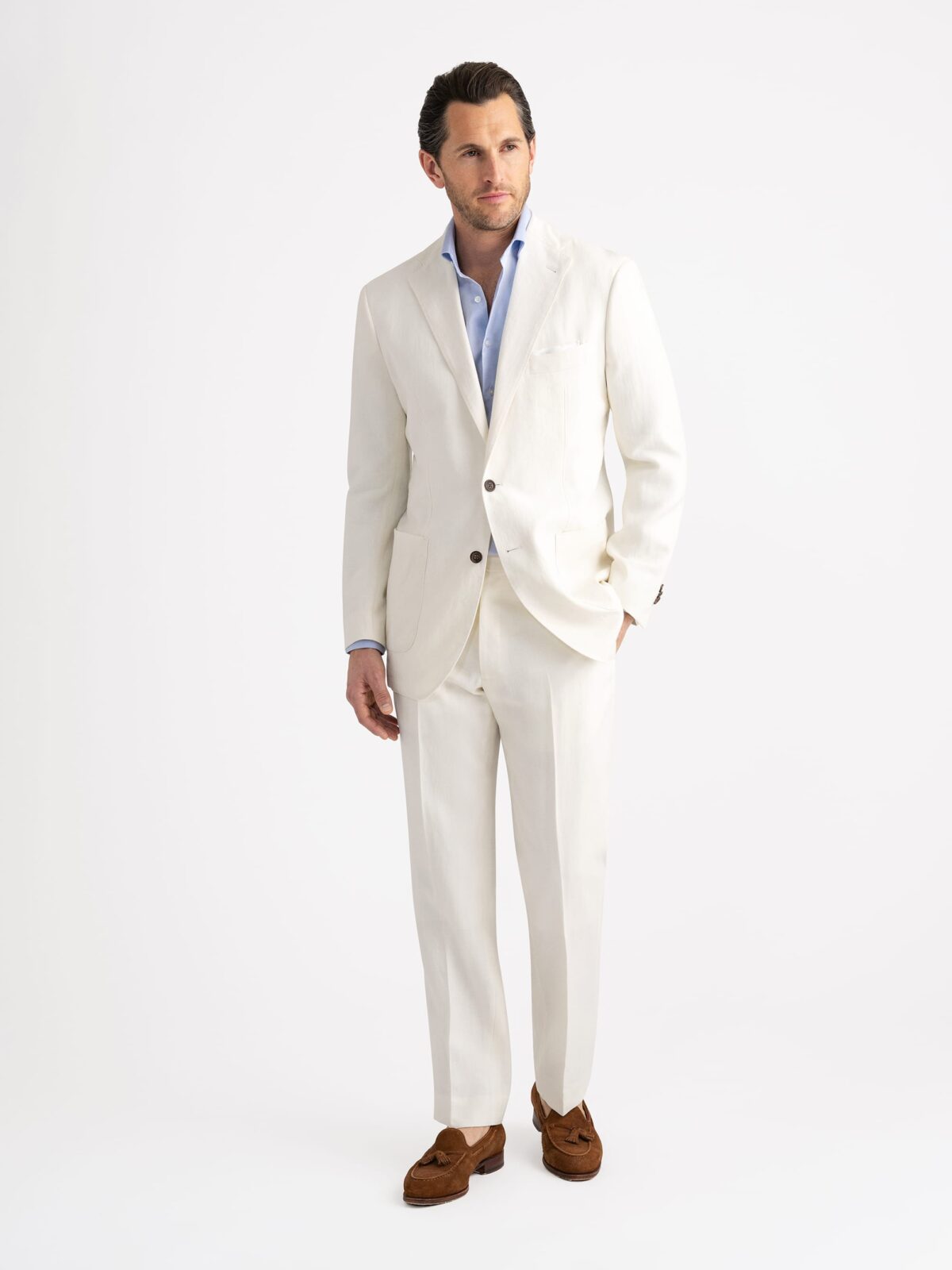 Ivory Irish Linen Bedford Suit