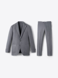 Shop Grey Irish Linen Bedford Suit