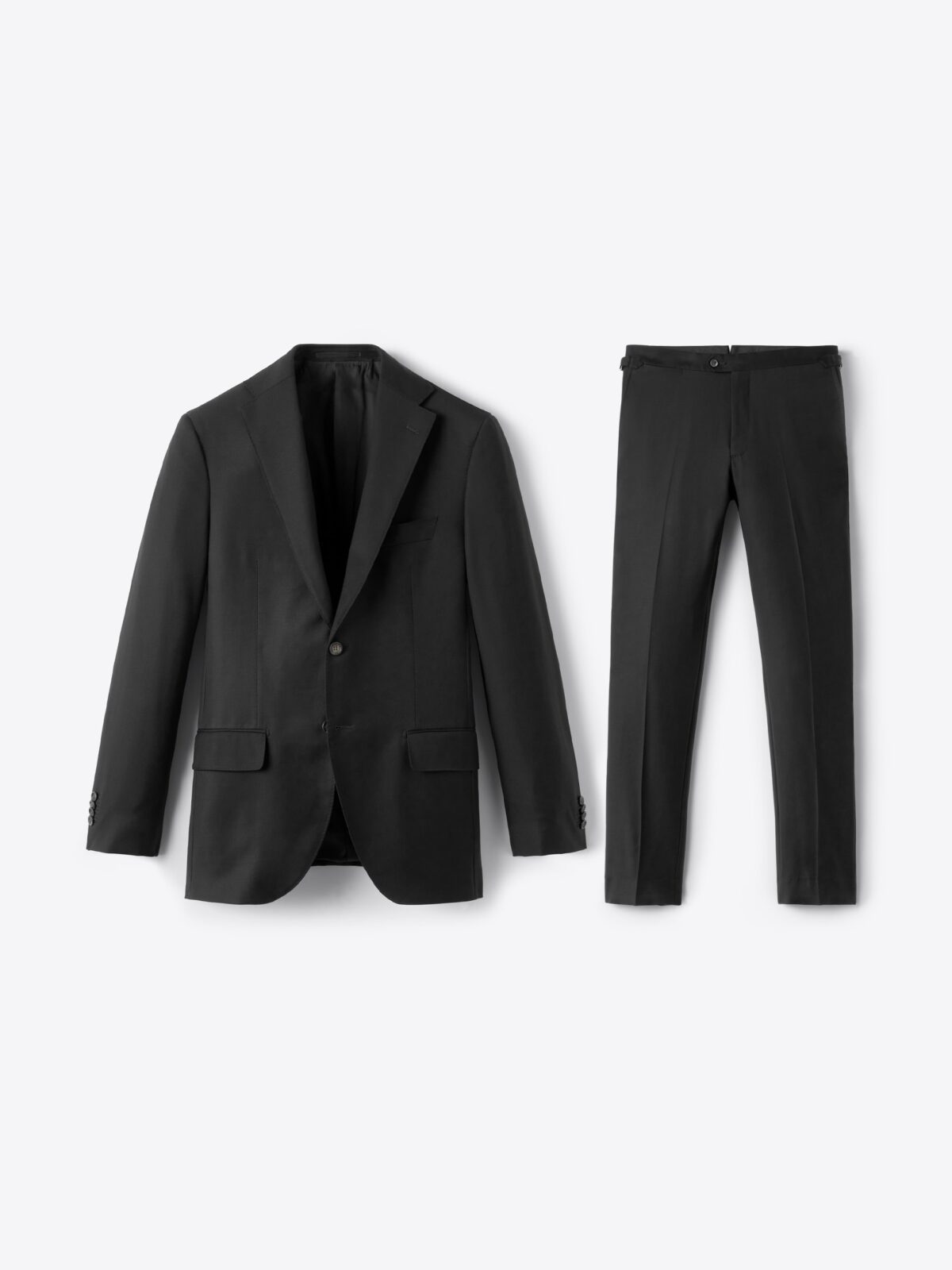 Black Allen Suit with Side Tab Dress Pant - Custom Fit Tailored Clothing