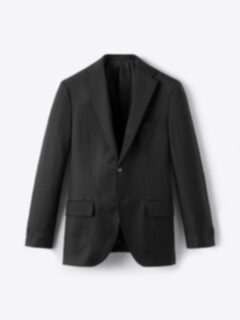 Shop Allen Black Wool Suit Jacket