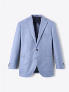 Shop Loro Piana Fabric Faded Blue S150s Hopsack Hudson Jacket