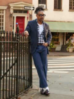 ジャケット・アウター raughlow cocoon tweed jaket(navy) raughlow cocoon tweed jaket(navy) Slub Yarn Tweed 5B Jacket in