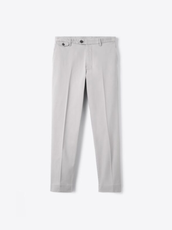 Thumb Photo of Silver Washed Cotton Stretch Dress Pant