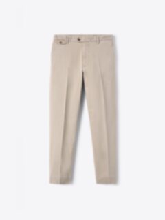 Shop Khaki Washed Cotton Stretch Dress Pant