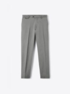 Shop Grey Washed Cotton Stretch Dress Pant
