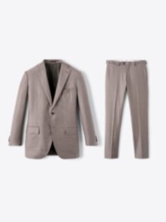Shop Taupe Loro Piana Fabric S150s Mercer Suit