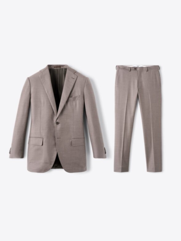 Thumb Photo of Taupe Loro Piana Fabric S150s Mercer Suit