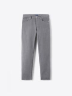 Shop Biella Grey Stretch Moleskin 5-Pocket