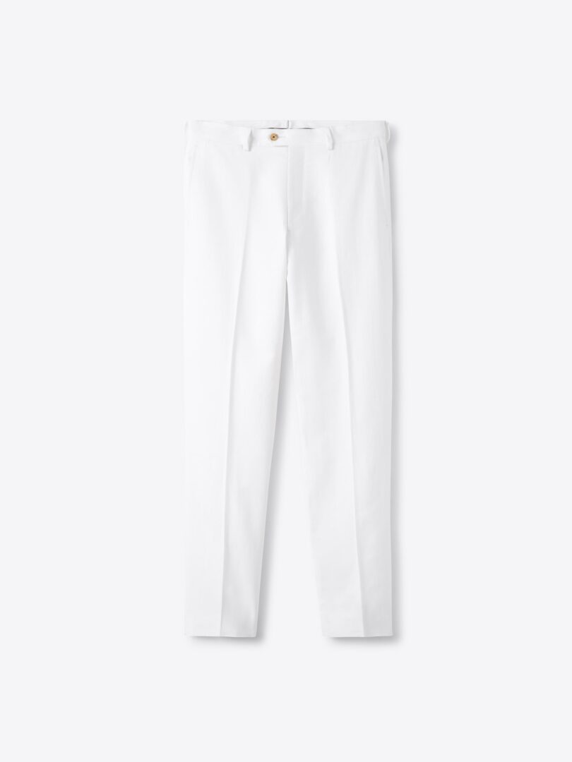 Men’s Positano White Cotton and Linen Canvas Thumb