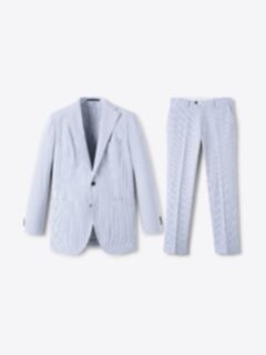 Shop Blue Stripe Stretch Seersucker Waverly Suit