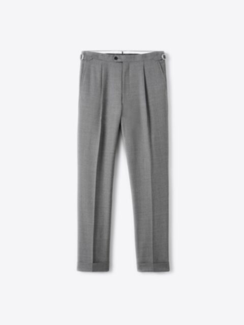Grey Wool Stretch Dress Pant - Custom Fit Tailored Clothing