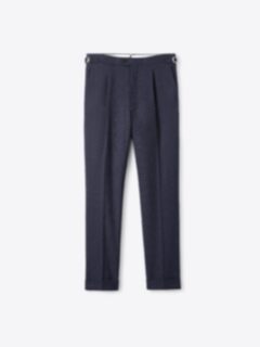 Shop VBC Navy Houndstooth Tropical Fresco Single Pleated Dress Pant