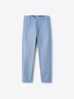 Shop Bergamo Cotton and Linen Blend Chambray Chino