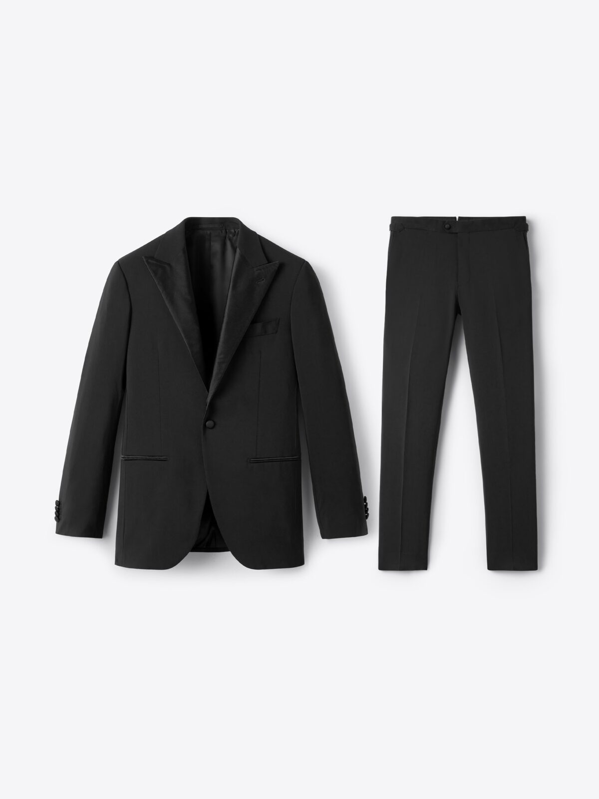 Men Peaked Lapel Tuxedo Jacket Suit Office Business One Button Blazer