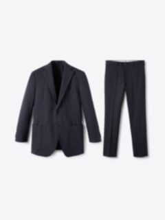 Shop Navy Stretch Cotton Bedford Suit