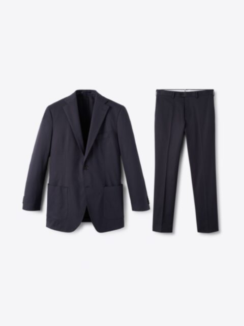 Navy Birdseye Stretch Allen Suit - Custom Fit Tailored Clothing
