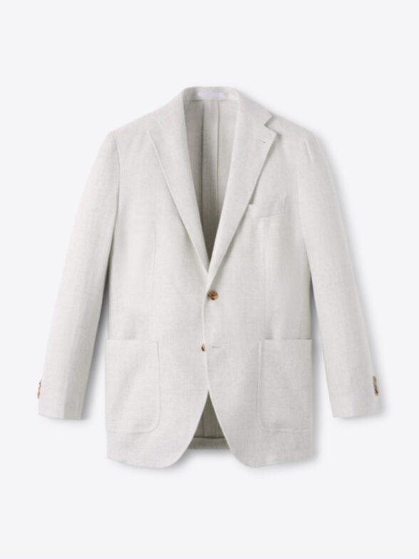 Thumb Photo of di Fabio Natural Wool and Linen Basketweave Waverly Jacket
