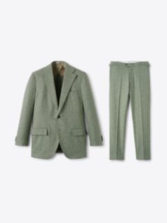 Shop Sage Wool Cotton Silk Stretch Hopsack Suit