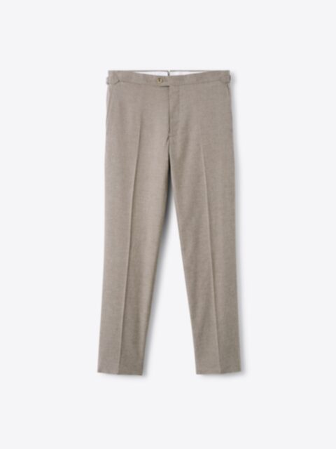 Beige Stretch Seersucker Dress Pant - Custom Fit Tailored