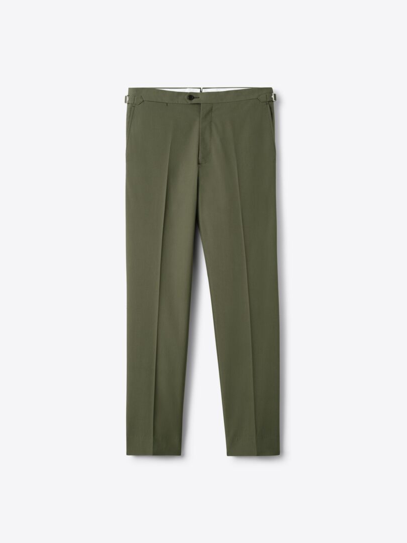 slim fit dress slacks Men's Phthalo Green Linen Pants main image 0