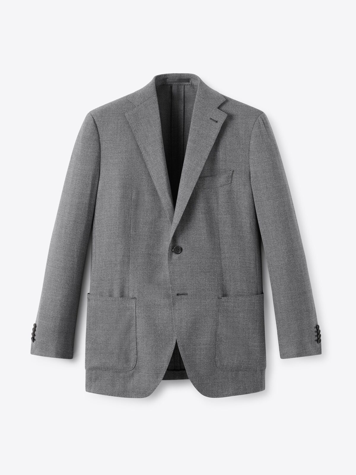 Reda Grey Wool Hopsack Bedford Jacket - Custom Fit Tailored Clothing