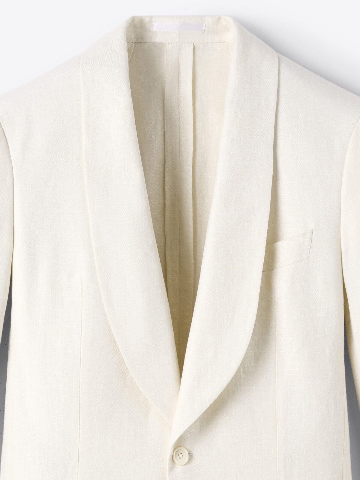 Shawl Lapel Cream Wool and Linen Dinner Jacket - Custom Fit Tailored  Clothing