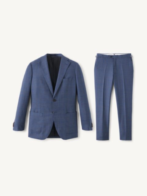 Drago Navy S130s Tropical Wool Allen Suit - Custom Fit Tailored