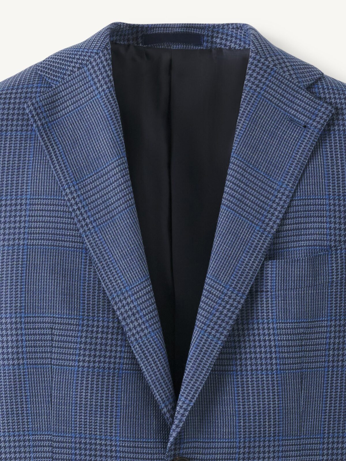 Slate Glen Plaid Wool and Linen Stretch Bedford Jacket - Custom