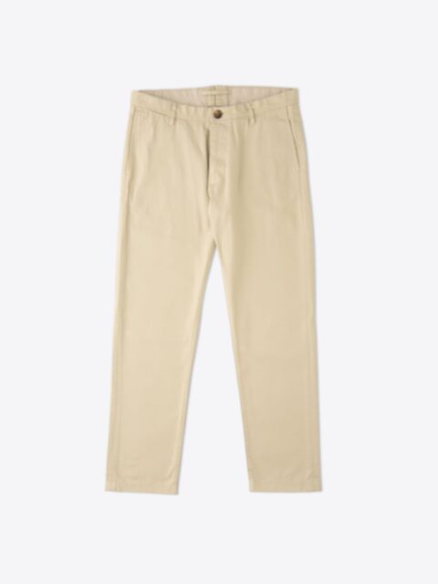 Sierra Beige Organic Cotton Chino - Custom Fit Pants