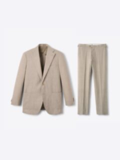 Shop Loro Piana Beige Wool Silk Linen Mercer Suit