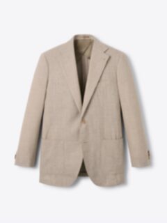 Shop Loro Piana Beige Wool Silk Linen Hudson Jacket