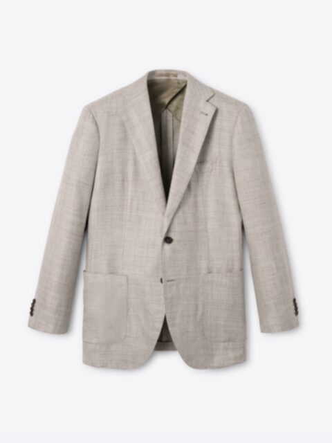 Suggested Item: Loro Piana Beige Wool Silk Linen Blend Hopsack Jacket