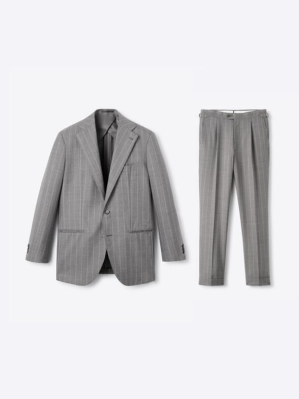 Thumb Photo of VBC Light Grey Pinstripe Tropical Fresco Downing Suit