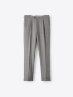 Shop VBC Light Grey Pinstripe Tropical Fresco Single Pleated Dress Pant
