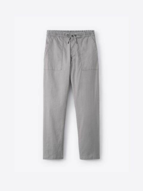 Amalfi Sand Cotton and Linen Stretch Drawstring Pant