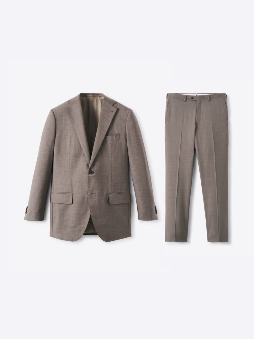 Men’s Loro Piana Taupe Zelander Dream Tropical Wool Suit Thumb