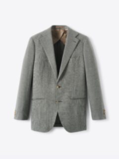Shop VBC Sage Wool Silk and Linen Hopsack
