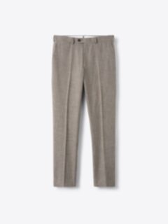 Shop VBC Mocha Wool and Cotton Slub Dress Pant