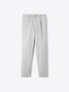 Shop Single Pleated di Sondrio Light Grey Stretch Cotton Chino