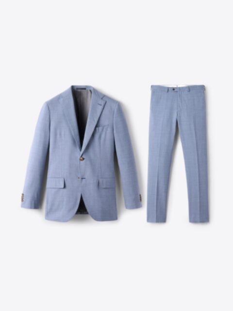 Suggested Item: Drago Faded Blue Tropical Wool S130s Allen Suit