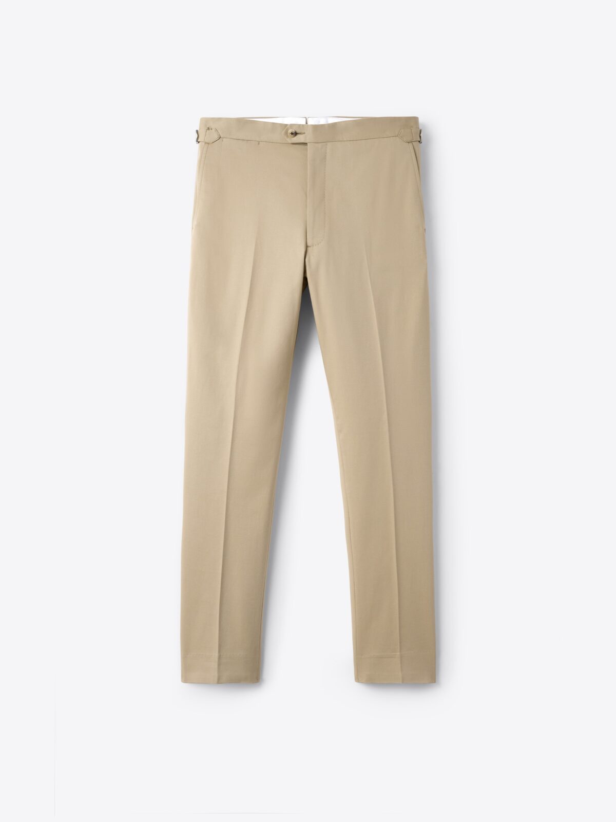 Beige Stretch Cotton Dress Pant - Custom Fit Tailored Clothing