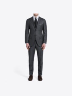 Shop Allen Grey S110s Wool Suit with Cuffed Trouser