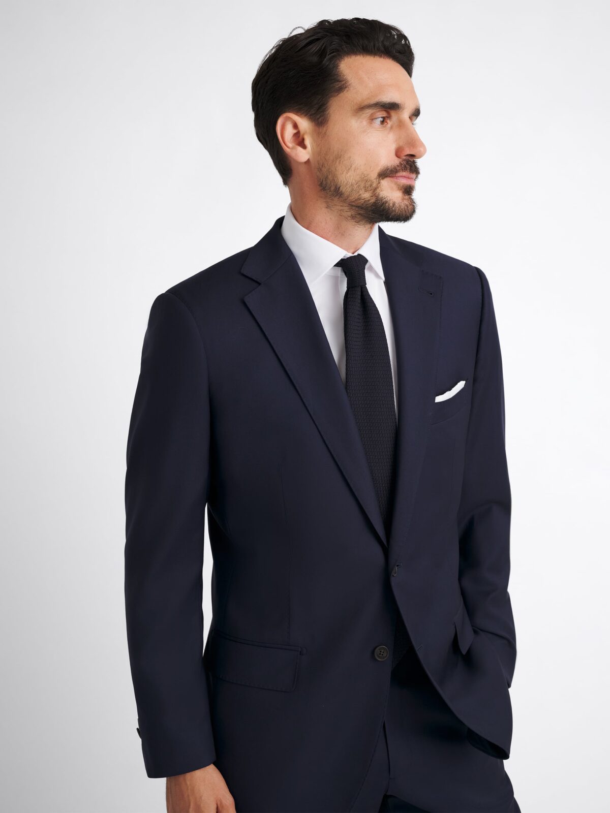 Paul Smith × Loro Piana / SUPERFINE WOOL/ブラックウォッチ/スーツ/M/ウール/NVY/PF-ST-71350/1695 Loro Piana Fabric Navy S150s Allen Suit - Custom Fit Tailored Clothing