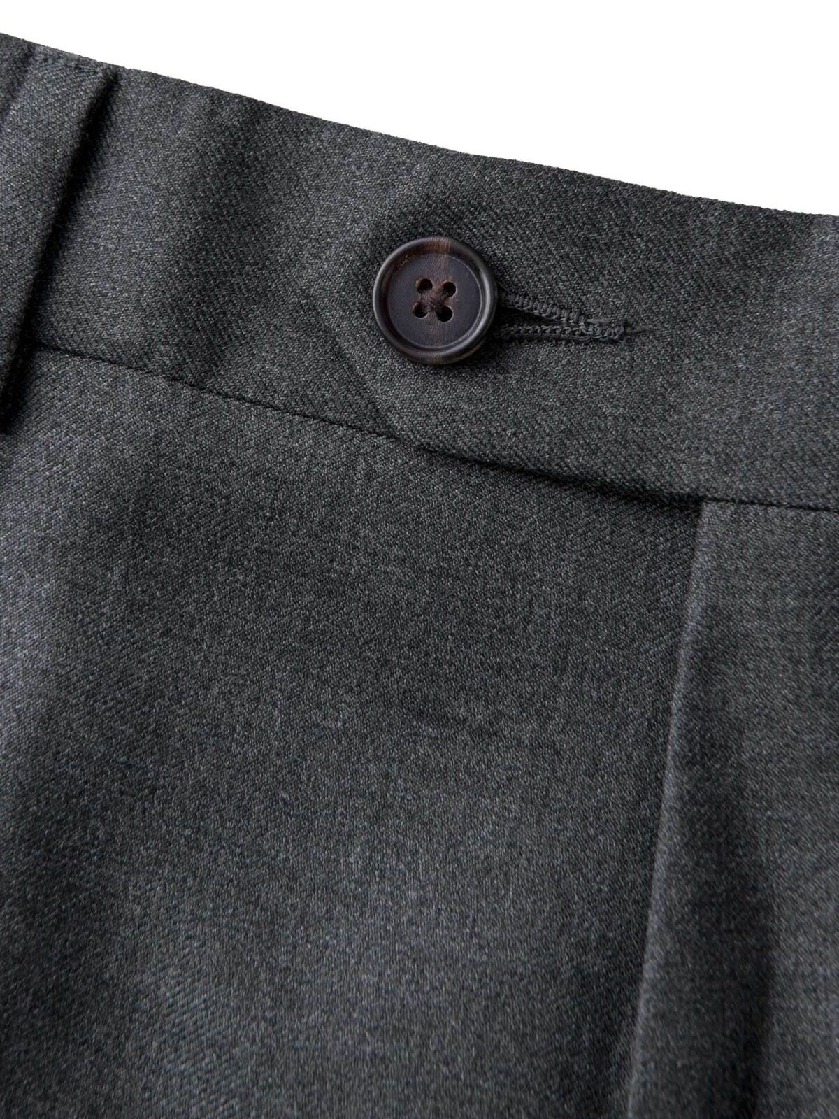 Allen Grey S110s Wool Cuffed Dress Pant - Custom Fit Tailored Clothing