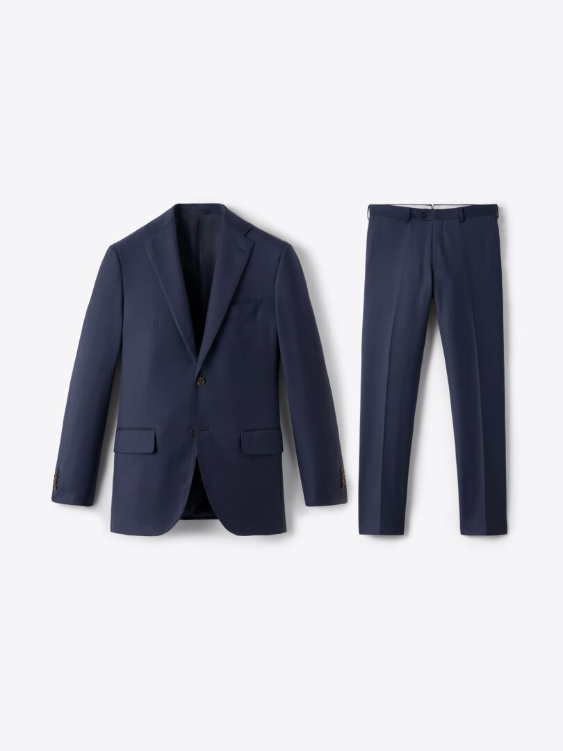 Men’s Loro Piana Fabric Navy S150s Mercer Suit Thumb