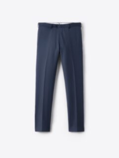 Shop Loro Piana Fabric Navy S150s Wool Dress Pant